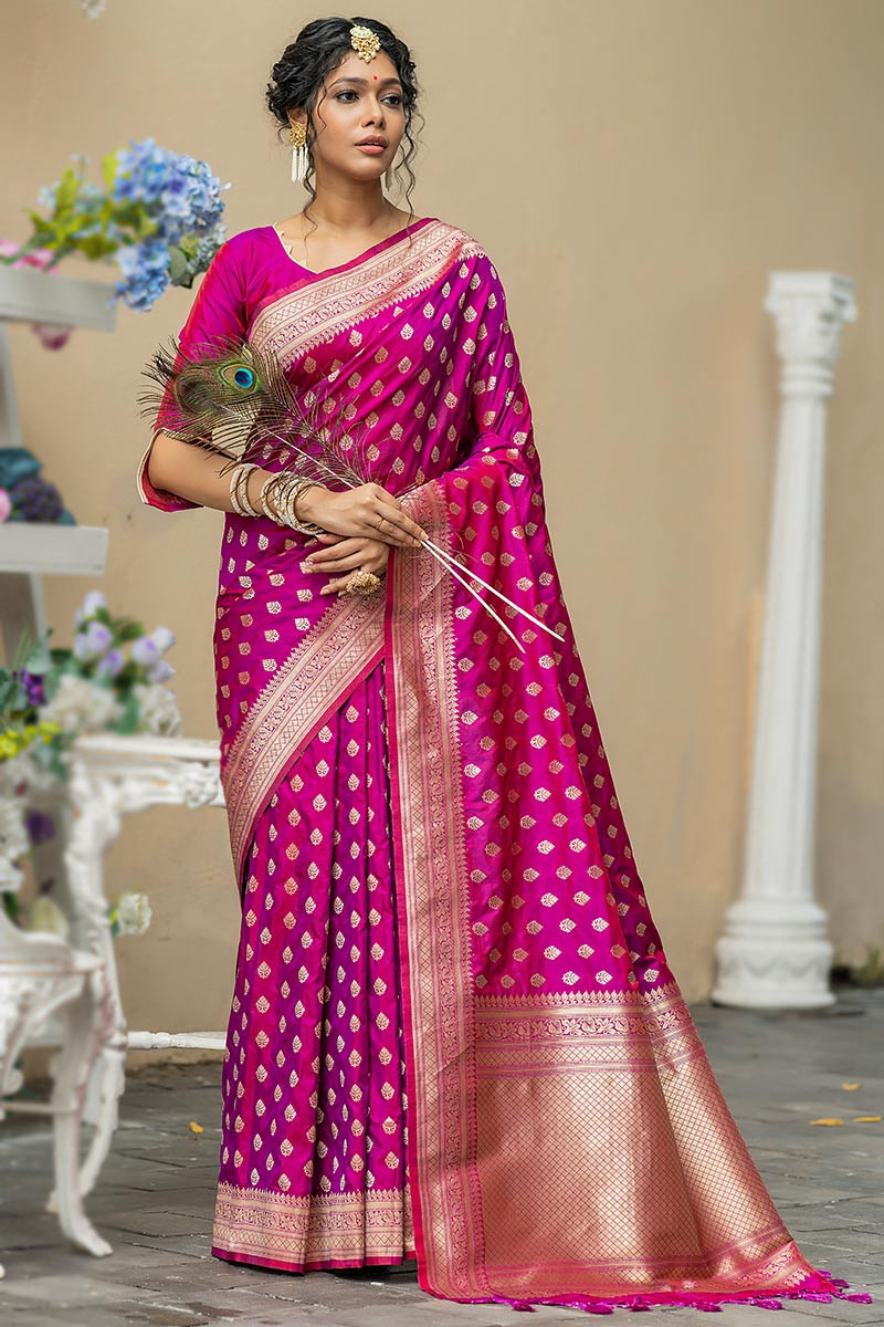 Discover more than 70 rani pink kanchipuram saree - noithatsi.vn