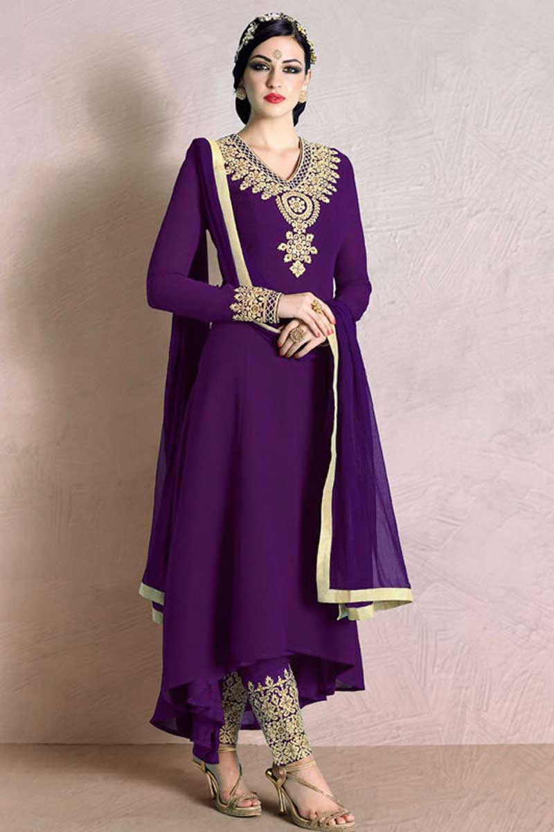 dark purple colour dress