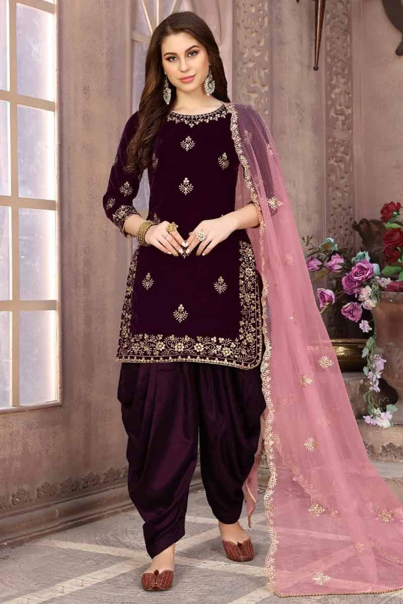 full sleeve patiala suit