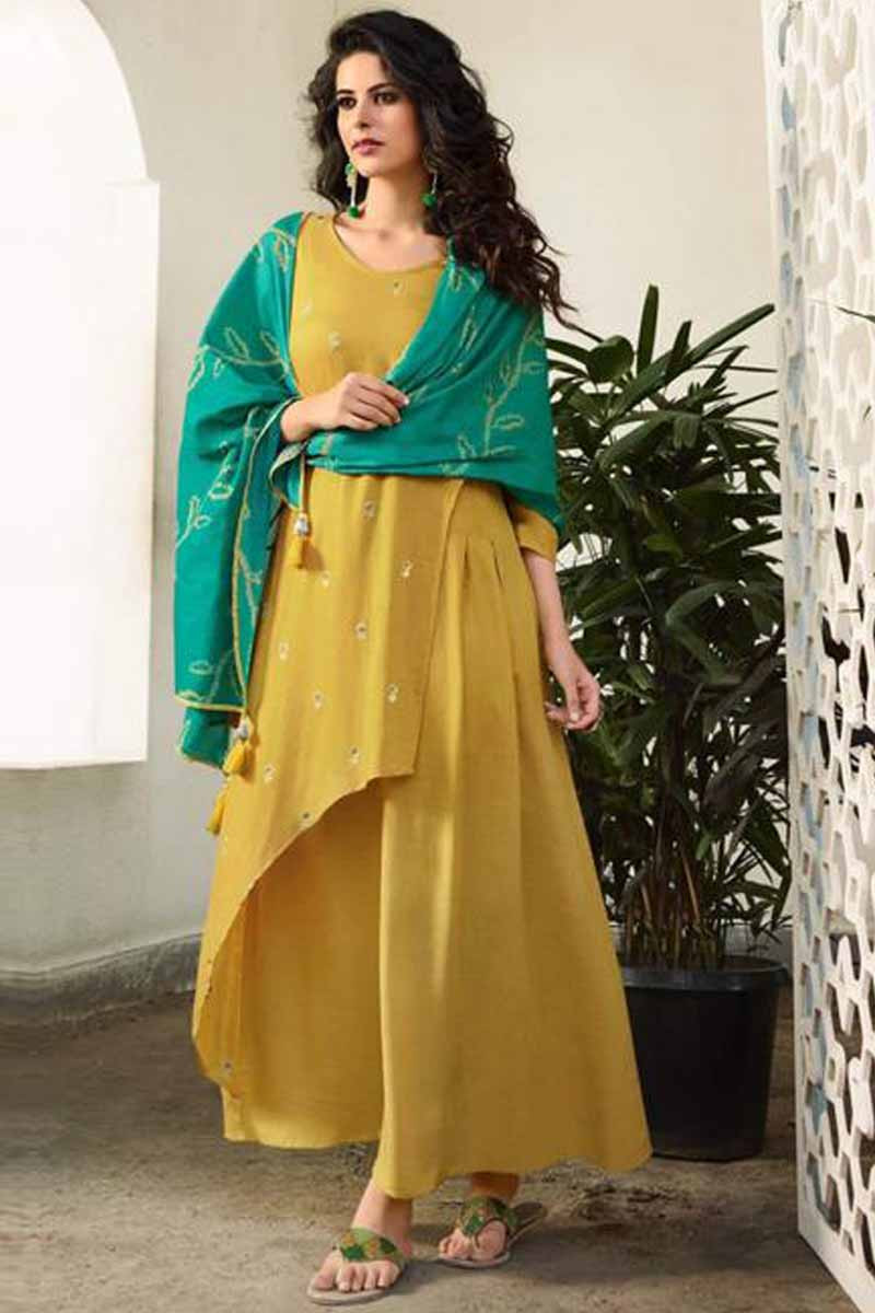 yellow anarkali online