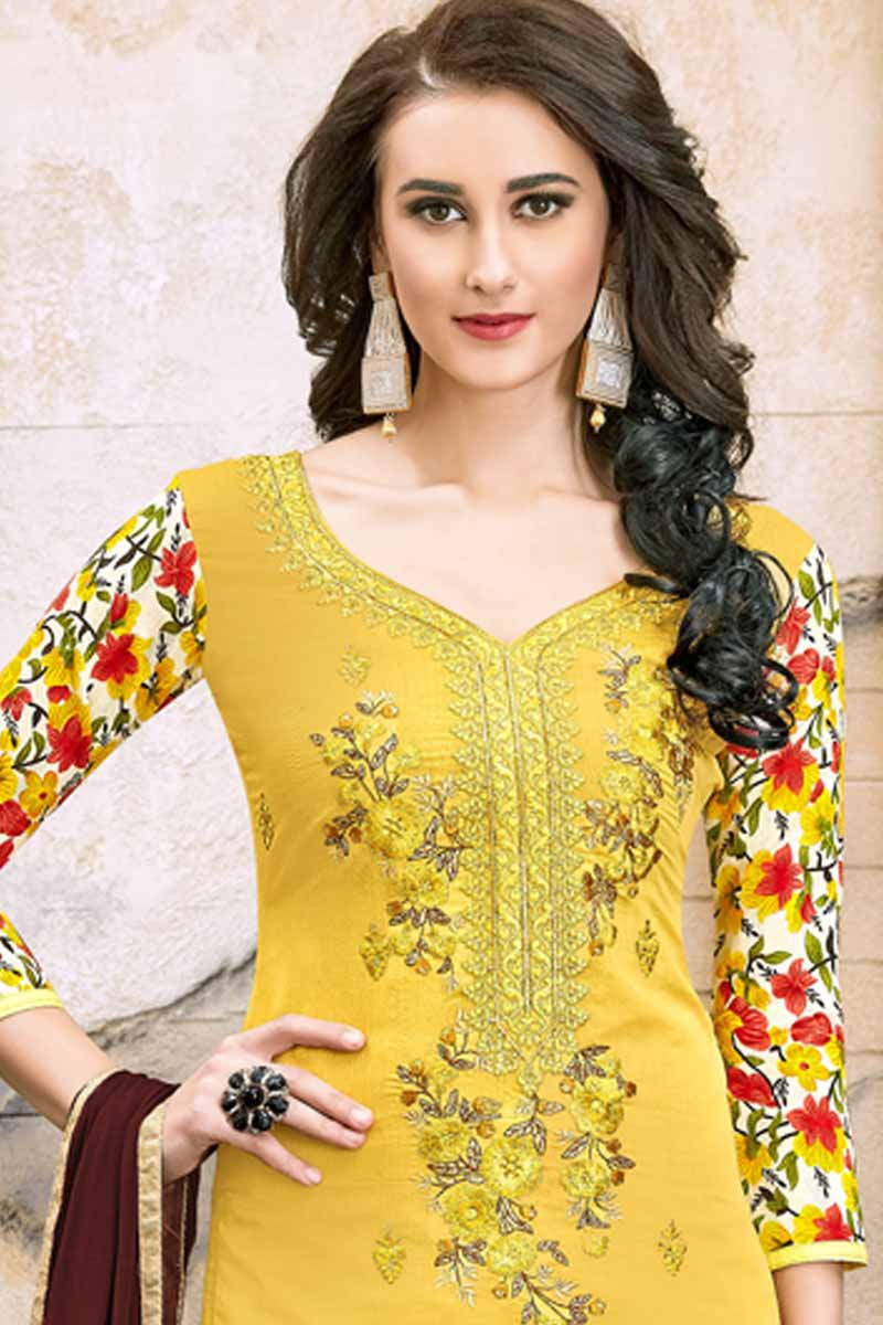embroidery in churidar