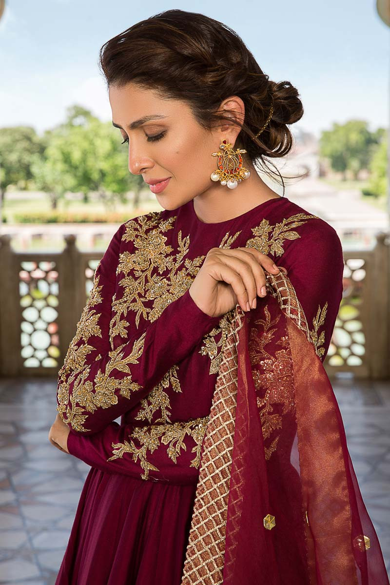 wine anarkali suits