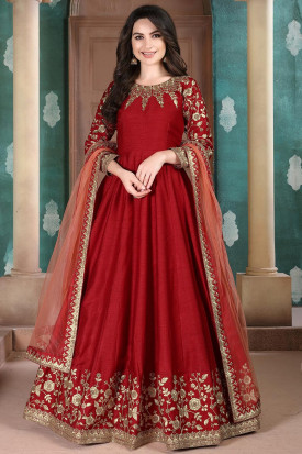 Buy Red Bridal Wear Salwar Kameez Online for Women in USA