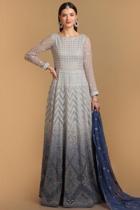 sachin and babi light blue dress Boat Neck Dresses