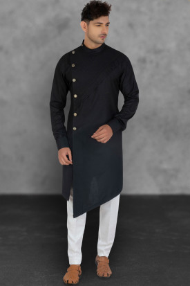 Black Kurta Pajama For Men For Eid Festival