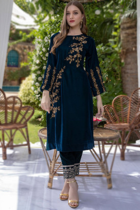 Punjabi velvet suit design online