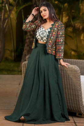 Lehenga with Jacket Jacket Bridal Lehenga Andaaz Fashion USA