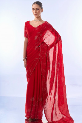 Chiffon Sarees Buy Chiffon Fabric Saree Blouses Online in the UK