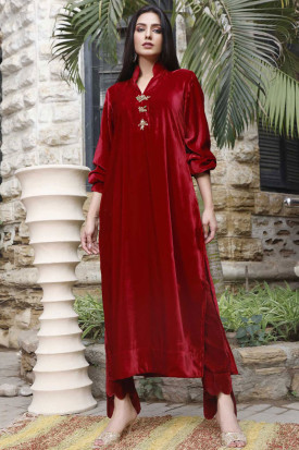 Online Ethnic Collar Neck Salwar Kameez Andaazfashion