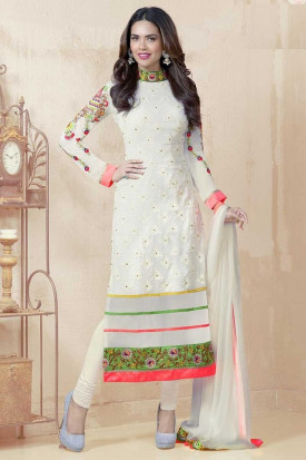 Plain chiffon churidar store