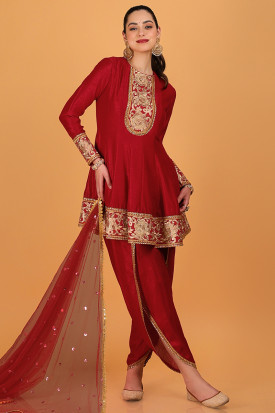 Buy Dhoti Salwar Suits for Women Stylish Dhoti Salwar Kameez Andaaz Fashion UK