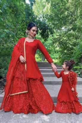 Mother daughter lehenga combo cheap