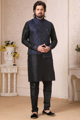 Banarasi jacket sales style kurta pyjama