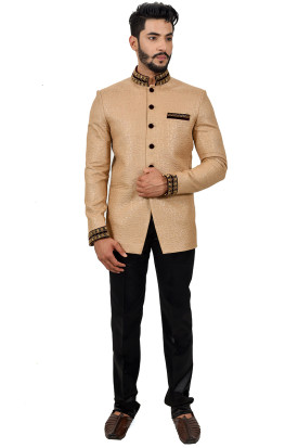 Beige jodhpuri suit top