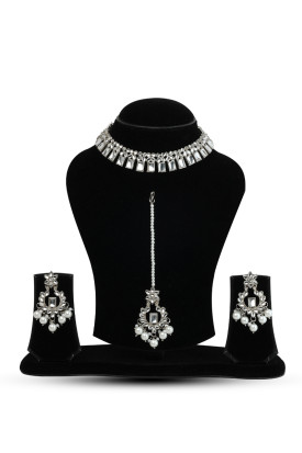 Silver color sales jewellery set
