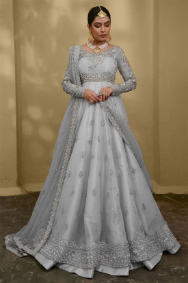 Buy Grey Reception Indian Dresses Online for Women in USA Buy Grey Reception Indian Dresses Online for Women in USA