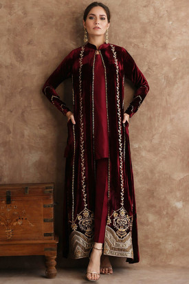 Buy 52 XXL Size Jacket Style Silk Plus Size Salwar Kameez Online for Women in USA
