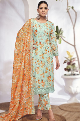 Cotton floral print salwar kameez online