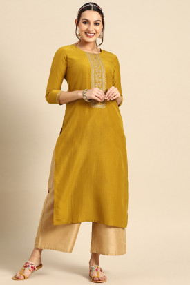 Party wear embroidered kurtis hot sale