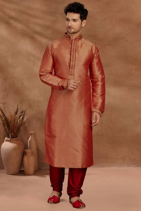 Orange kurta pajama best sale punjabi