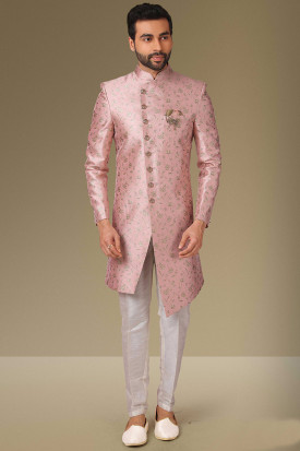 Light pink sherwani for groom discount