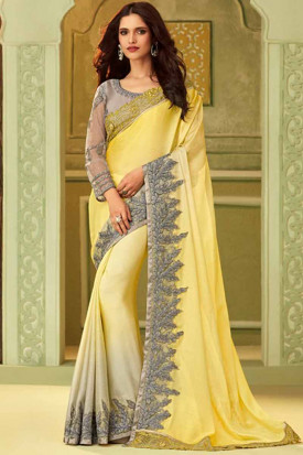 Bright yellow silk blouse best sale