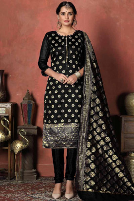 Black banarsi suit design sales