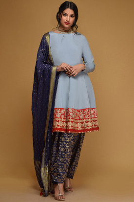 Short anarkali suit new arrivals with salwar