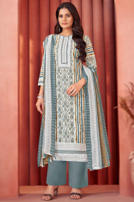 White cotton palazzo suit top