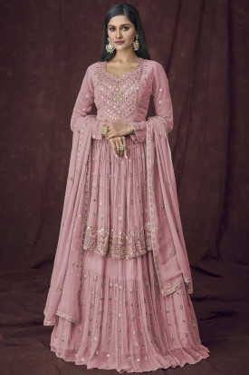 Lehenga and long online frock