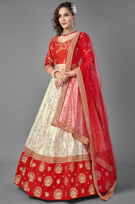 Brocade lehenga choli with dupatta discount