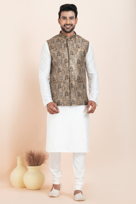 Kurta Pajama with Jacket for Men Andaaz Fashion USA