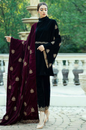 シモンズグランドセール zari-embroidered-velvet-dark- トップス