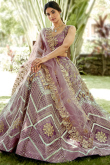 Lavender Net Lehenga with Gota Patti & Sequin Work
