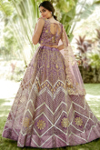Lavender Net Lehenga with Gota Patti & Sequin Work