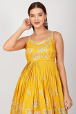 Noor-e-Zar Mustard Yellow Anarkali Ensemble