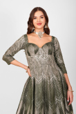 Noor Olive Green Anarkali Suit with Gota Patti Embroidery