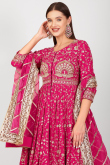 Noor-e-Gulshan Silk Georgette Anarkali Luxe Set 