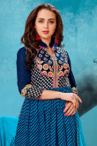 Lovely Net Anarkali Suit In Blue Color 