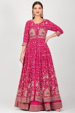 Noor-e-Gulshan Silk Georgette Anarkali Luxe Set 