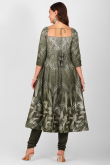 Noor Olive Green Anarkali Suit with Gota Patti Embroidery