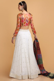 White Traditional Georgette Lehenga for Wedding & Party