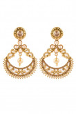 Indian ethnic Lamp styled earrings with hanging Pearl