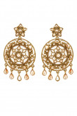 Traditional Rounded earrings with encrusted Pearls