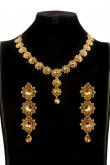 Gold plated Indian Floral designed necklace set