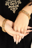 Alloy Gold Plated Polki Kundan Traditional Kada