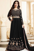 Ayesha Takia Black Color Anarkali Churidar Suit With Dupatta