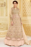 Pale Pink Color Silk Embroidered Anarkali Gown