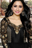 Black Silk Embroidered Anarkali Suit