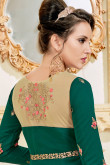 Green Georgette Embroidered Anarkali Suit